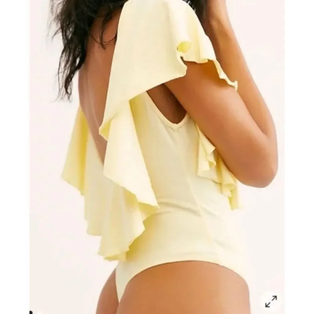 Free People Solid Matilda Bodysuit size L